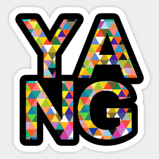 Yang, name, typography Sticker